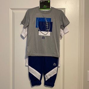 RBX Boys' Jogger Set - 3 Pieces - Short Sleeve T-Shirt and Fleece Sweatpants.